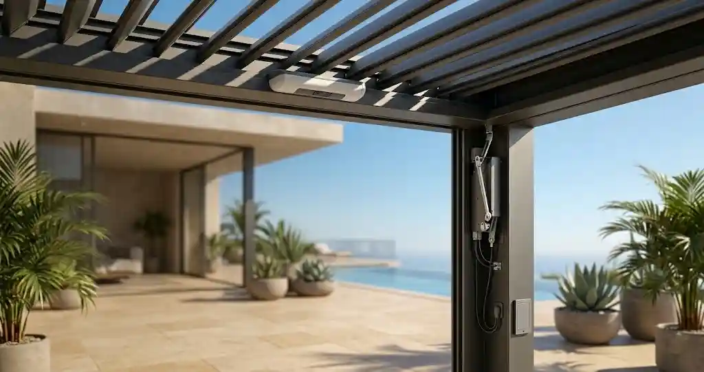Bioclimatic pergola UAE luxury villa